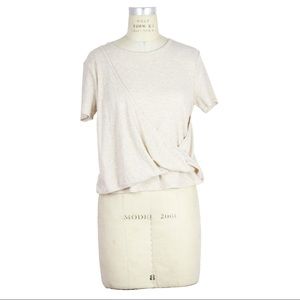 NWT June and Hudson Short Sleeve Wrapped Blouse